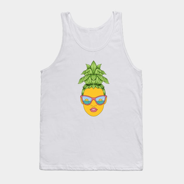 Pineapple girl Tank Top by coffeeman